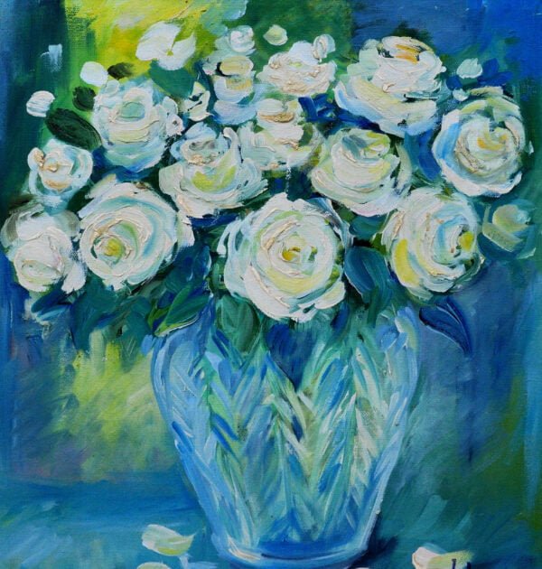 White flowers in a vase